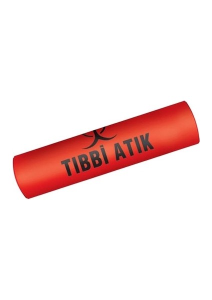 Imeci Tıbbi Atık Baskılı Büyük 100MC 10ADET 4,8kg 480GR 10 Rulo Kırmızı
