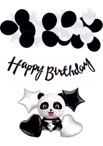 Doğum Günü Balon Seti Panda Konseptli Balon Seti
