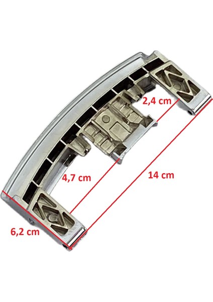 Newpol Uyumlu 12NEMES7 - 12NEMES7INOX - 12NEMES81AS Çamaşır Makinesi Kapak Mandalı Tutamağı Inox fiyatları