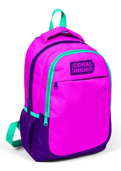 Kids Mor Pembe Üç Bölmeli Okul Sırt Çantası 14401