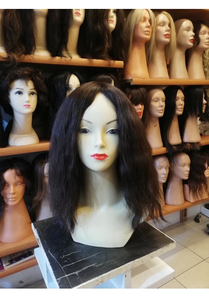 Kahve Peruk Gerçek Saç