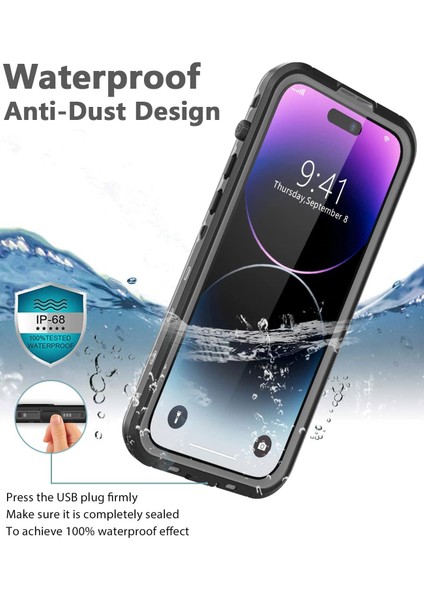 iPhone 14 Pro Max Su Geçirmez Kılıf Magsafe Waterproof Shockproof Ip 68 Sertifikalı Su Altı Kılıf indirimleri