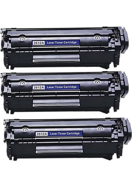 Hp Aio 3030-3050 12A (Q2612A) Siyah Muadil Lazer Toner (3 Adet)