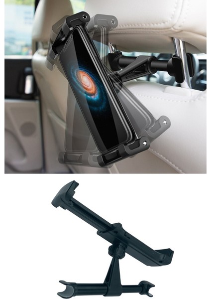 2 Adet Araba Oto Koltuk Arkası Telefon Tablet Tutucu Ayarlanabilir 360 Derece Dönebilen Pratik Stand