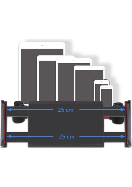 2 Adet Araba Oto Koltuk Arkası Telefon Tablet Tutucu Ayarlanabilir 360 Derece Dönebilen Pratik Stand