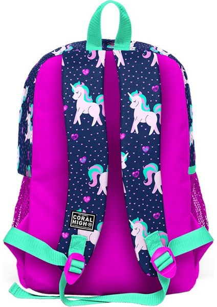 Kids Neon Pembe Su Yeşili Kalp Desenli Dört Bölmeli Okul Sırt Çantası,thermo Beslenme Çan fiyatları