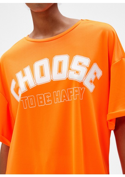 Bisiklet Yaka Düz Turuncu Kadın T-Shirt 3SAK10029NK indirimleri