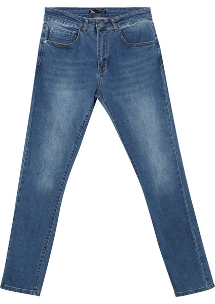 Normal Bel Dar Paça Mavi Erkek Pantolon TC5001