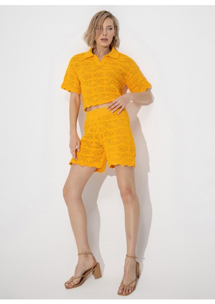Polo Yaka Sarı Kadın Ikili Takım SWTK4634-35SA fiyatları