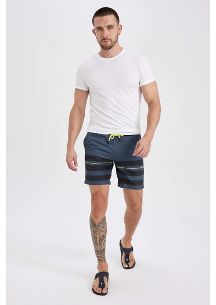 Fit Regular Fit Kısa Boy Deniz Şortu X0183AZ23HS