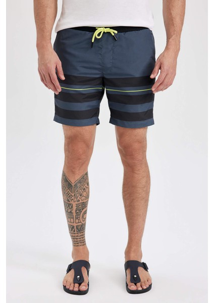 Fit Regular Fit Kısa Boy Deniz Şortu X0183AZ23HS