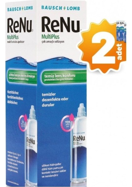 100 Uçak Boy Ml Lens Solüsyo-Nu X 2 Adet Son Kullama: 01/2024