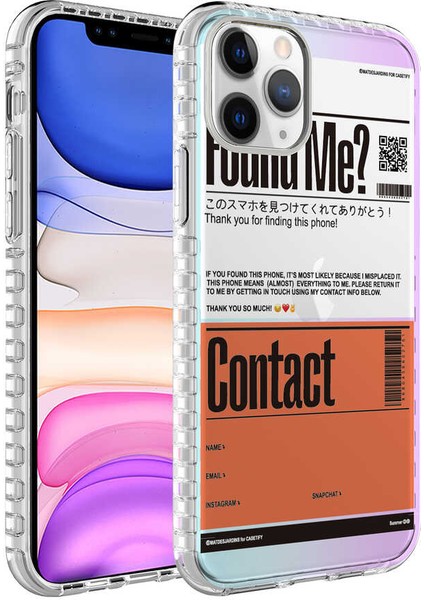 Apple iPhone 11 Pro Kılıf Airbag Kenarlı Renkli Desenli Silikon Elegans Kapak