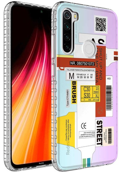 Xiaomi Redmi Note 8 Kılıf Airbag Kenarlı Renkli Desenli Silikon Elegans Kapak