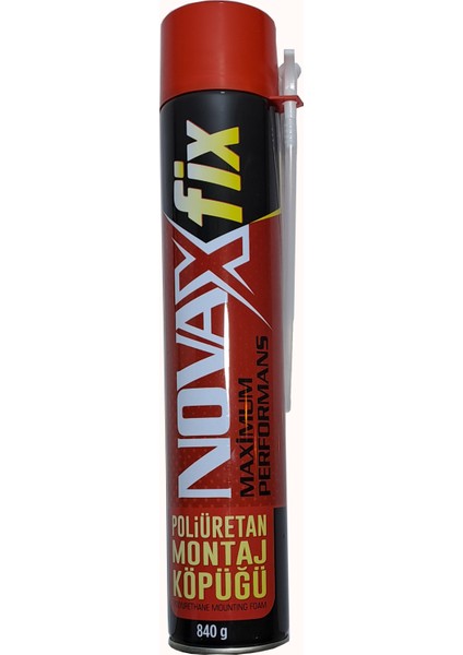 Novaxfix Pipetli Poliüretan Montaj Köpüğü 750 ml 840 gr