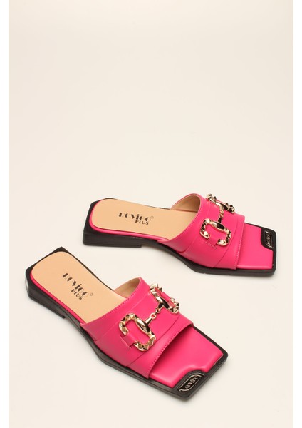 Fuşya Cilt Tokalı Kadın Terlik fiyatları