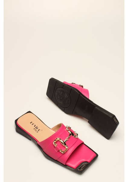 Fuşya Cilt Tokalı Kadın Terlik fırsatları