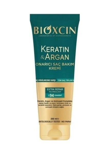 Keratin Ve Argan Onarıcı Saç Bakım Kremi 250 Ml