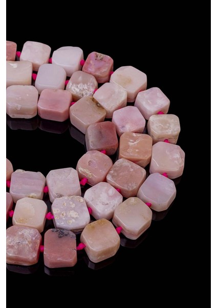 14X8 mm Pembe Opal Taşı Dizi