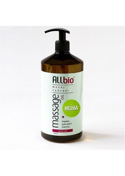 Allbio Masaj Yağı Melissa (1 Litre)