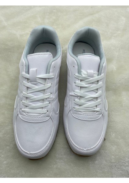 Çiğdem Beyaz Erkek Deri Sneaker Spor Ayakkabı (Zgn) - Beyaz - 42 - ST02207-BEYAZ-42