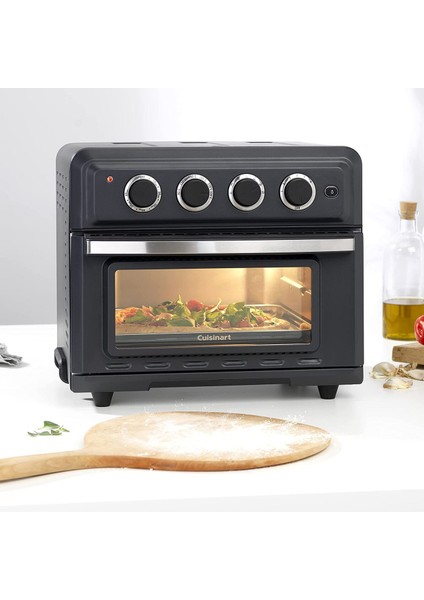 TOA60E Air Fryer Mini Fırın, 7'si 1 Arada Fonksiyon: Sıcak Hava Fritözü, Fırın, Mangal, Tost Makinesi, Sıcak Tutma Fonksiyonu, Siyah