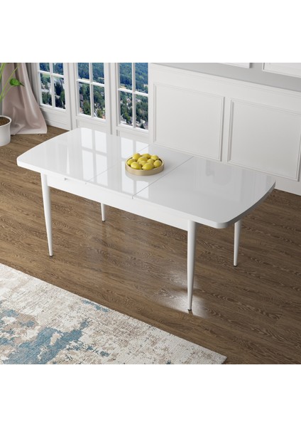 Concept Zen Serisi Açılabilir Beyaz Mdf 80X132 Mutfak Masa Takımı 4 Adet Sandalye modelleri