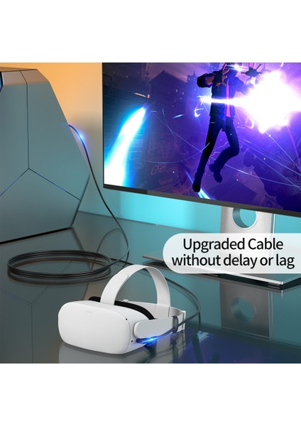 Oculus Quest Link Kablosu 5mt , 5gbps USB 3.2 Hızlı Veri Aktarımı , Hızlı Şarj Usb-C , Quest 2 Uyumlu