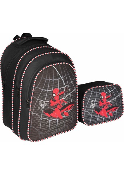 Siyah Örümcek Adam Ilkokul Çantası Beslenme Çantalı 1113-6