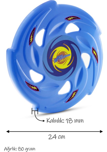 Frizbi Fırlatma Diski Disk Atma Oyunu Çocuk Yetişkin Plaj Bahçe Oyuncak 24 cm Mavi modelleri