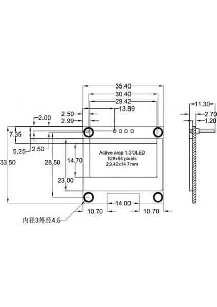 1.3 Inch I2C Mavi OLED LCD Modül SSH1106 Dc 3.3V 5V 128X64 Pixel Grafik LCD Display Ekran