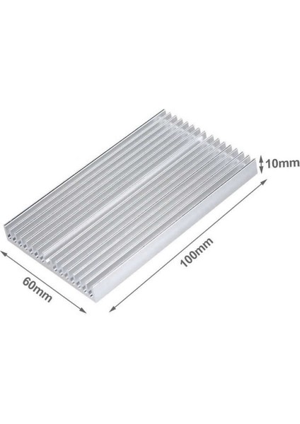 6cm x 10CM x 1cm Alüminyum Metal Soğutucu Blok Radyatör Amfi LED Entegre Transistor