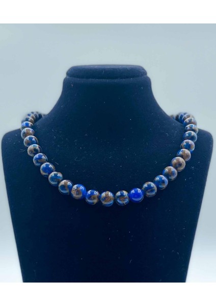 Cloisonne Doğal Taş Kolye 8 mm