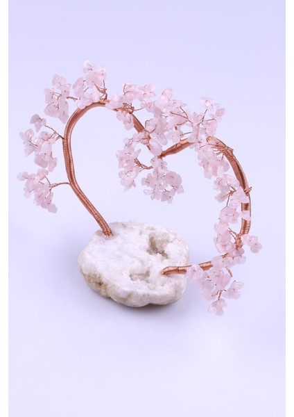 Pembe Kuvars Doğal Taş Kalp Model Ağaç fiyatları