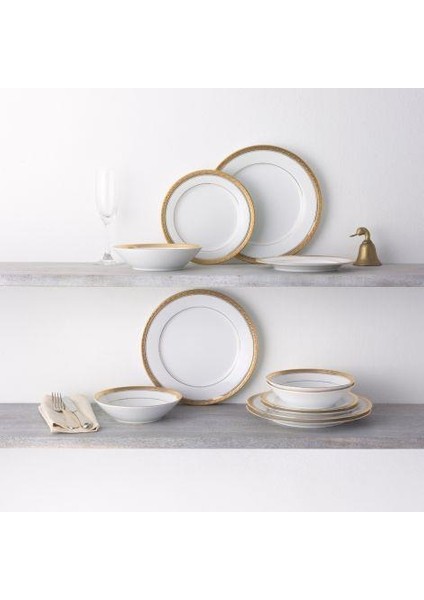 Crestwood Gold 85 Parça Yemek Takımı
