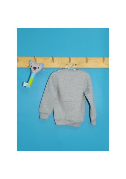 Bayramlık Erkek Çocuğu Gri Sweatshirt