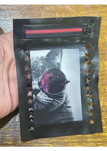 13X9 cm Hayvan Görselli Fermuar Detaylı Aplike Arma Hobi Dikiş Aksesuarı