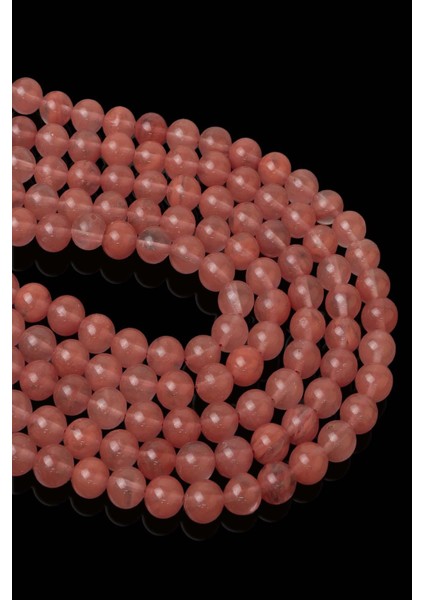 8 mm Gül Kuvars Taşı Dizi