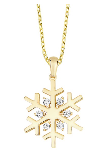 Altın Taşlı Kartanesi Kolye