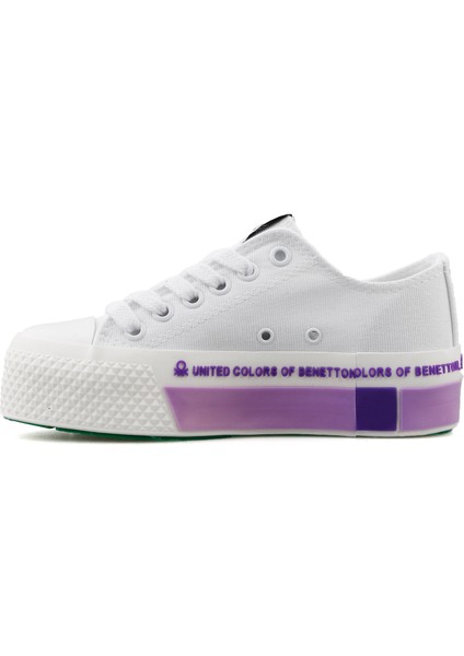 Benetton Bn 30934 Beyaz Lila Kadın Günlük Ayakkabı BN-30934-BEYAZ-LILA Beyaz fiyatları