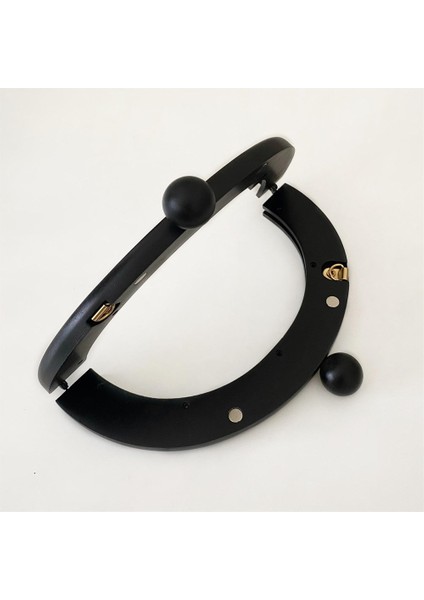 Çanta Bursu Ahşap Oval Boncuklu Siyah 20 cm