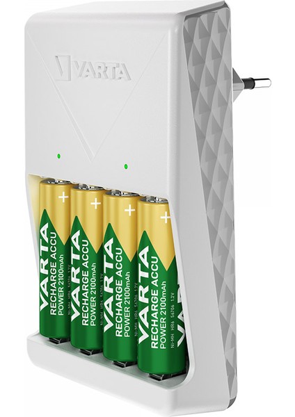 57657 Plug Pil Şarj Cihazı 4X2100MAH