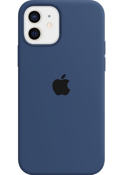 Apple iPhone 11 Logolu Kılıf Silikon Kiremit - Lansman Altı Kapalı Iç Kısım Kadife Kapak