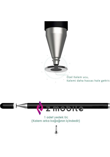 Huawei Tablet Kalemi Stylus Kalem Özel Tasarım ve Çizim Kalemi Yedek Uçlu fiyatları