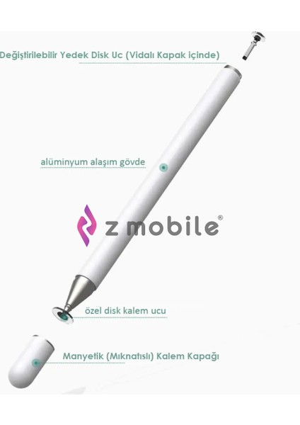 Xiaomi Redmi Pad Tablet Kalemi Stylus Kalem Özel Tasarım ve Çizim Kalemi Yedek Uçlu Model