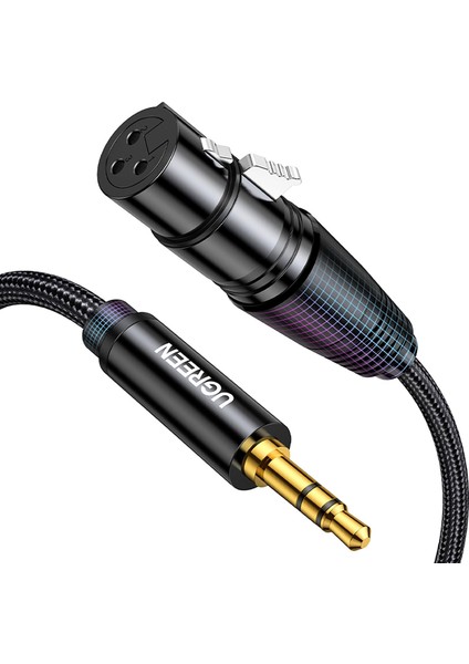 3.5mm To Xlr Mikrofon Ses Kablosu Örgülü 1 Metre