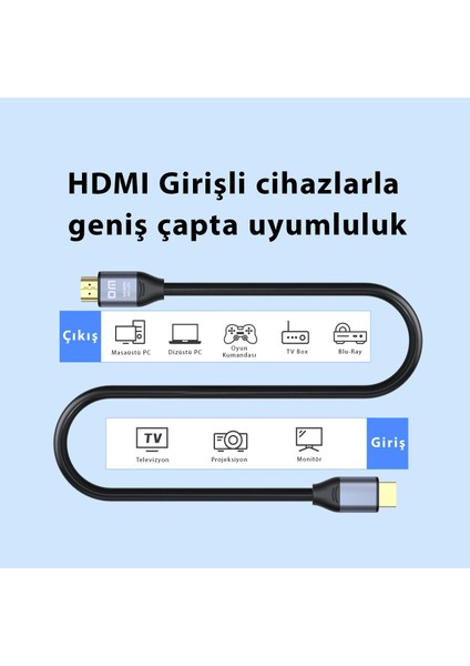 Dm HI015 4K 60Hz HI 2.0 Görüntü ve Ses Aktarım Kablosu 15 Metre