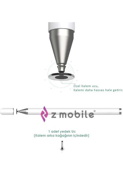 Huawei Matepad Tablet Kalemi Stylus Kalem Özel Tasarım ve Çizim Kalemi Yedek Uçlu Model