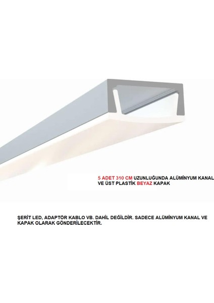 Alüminyum LED Kanalı Profili Süper Ince 15.50 mt 724-17