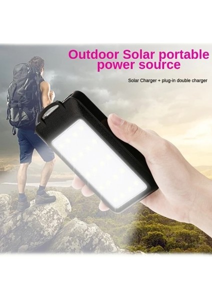 Solar Güneş Enerjili Powerbank Kamp Feneri Acil Durum Feneri 20.000 Mah 20 LED 4 Mod